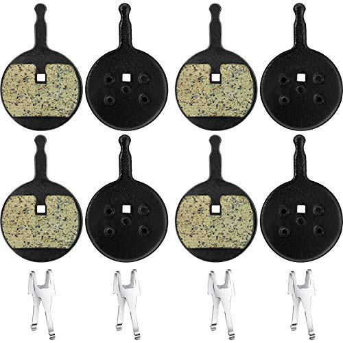 Boao 4 Pairs Bicycle Bike Disc Brake Pads Compatible with Avid Mechanical BB5, CSC, Kingdom, Promax DC 710, 720, 913, Decipher, Dualtron Ultra, DSK Series, 300,300R, 310, 330, 330R, Render-R ((Resin)