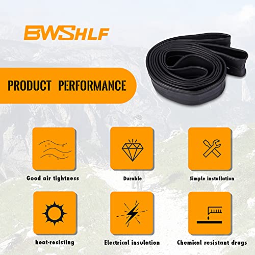 BWSHLF 700 x 35-45 Bicycle Inner Tube with 48MM Presta Valve, 28” Road Bike Replacement Inner Tube - 6 Pack