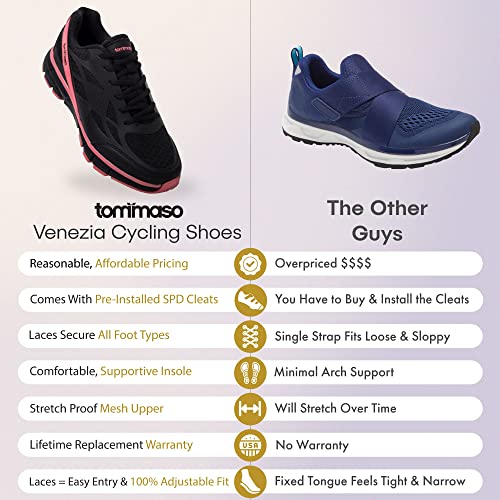Tommaso Venezia Women's Cycling Shoes - Black/Rose