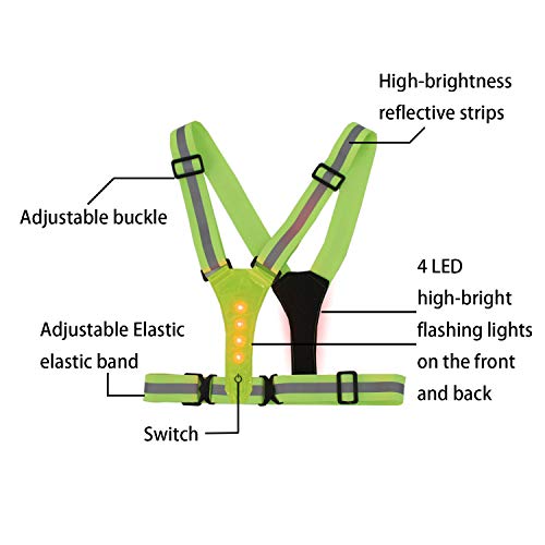 LED Reflective Cycling Vest for Night Safety