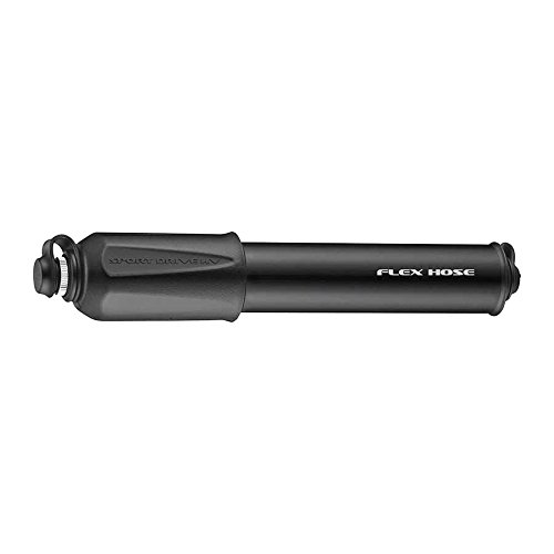 Lezyne Sport Drive HV Bicycle Hand Pump, 90psi, Gravel, Mountain Bike, Presta and Schrader Valve, High Volume, Black, S, 166mm