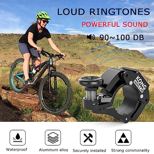 Aluminum Bike Bell with Loud Sound - BLACK