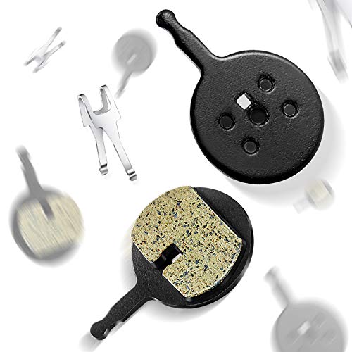 Boao 4 Pairs Bicycle Bike Disc Brake Pads Compatible with Avid Mechanical BB5, CSC, Kingdom, Promax DC 710, 720, 913, Decipher, Dualtron Ultra, DSK Series, 300,300R, 310, 330, 330R, Render-R ((Resin)