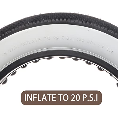 MOHEGIA E-Bike Fat Tire,20x4.0 inch Electric Tricycle Fat Tire,Folding Bead Replacement Tire Compatible with Urban Mountain or Three-Wheeled Bicycle