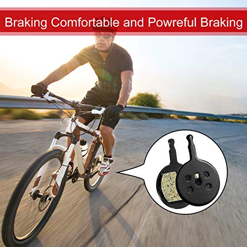 Boao 4 Pairs Bicycle Bike Disc Brake Pads Compatible with Avid Mechanical BB5, CSC, Kingdom, Promax DC 710, 720, 913, Decipher, Dualtron Ultra, DSK Series, 300,300R, 310, 330, 330R, Render-R ((Resin)