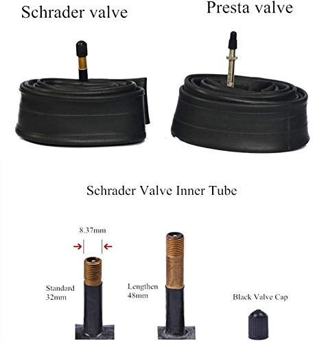 Zsling 2 Pack CST 20Inch Bike Inner Tubes for 20x1.9/1.95/2.0/2.1/2.125 inch Schrader Valve SV 32mm Bicycle Tires Anti Puncture MTB Bike Interior Tyre Tubes Replacement
