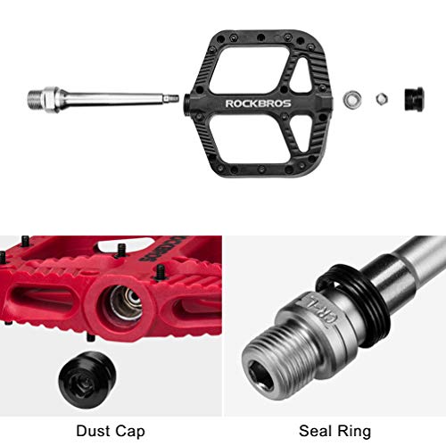 RockBROS MTB Pedals with Wide Platform, Black