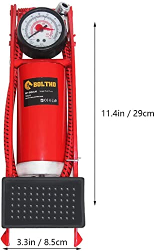 Portable Bike Pump with Pressure Gauge - 100PSI