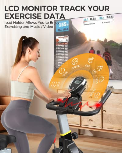 Upgraded Magnetic Cycling Bike with LCD Monitor