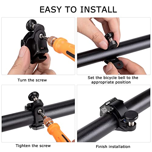 Aluminum Bike Bell with Loud Sound - BLACK