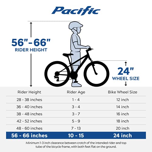 Youth/Adult Hardtail Mountain Bike, 24-Inch Wheels, Orange