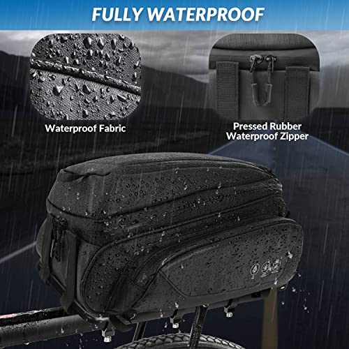 Double Deck Waterproof Bike Rear Rack Bag