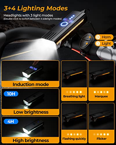 Ultra Bright LED Bike Light with Horn Reminder