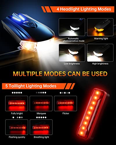 High-Intensity Rechargeable Bike Lights