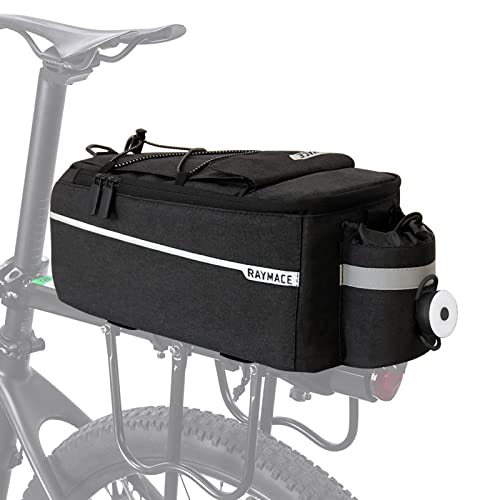 Bike Rear Rack Bag with Cooler and Light