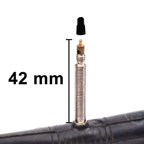 AR-PRO 28 700x32-47 Road Bike Replacement Inner Tubes Presta Valve 42mm for Road Bikes with Tire Size of 700c x 32 to 47 (6 Inner Tubes with 2 Tire Levers)