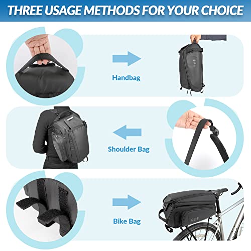 Double Deck Waterproof Bike Rear Rack Bag