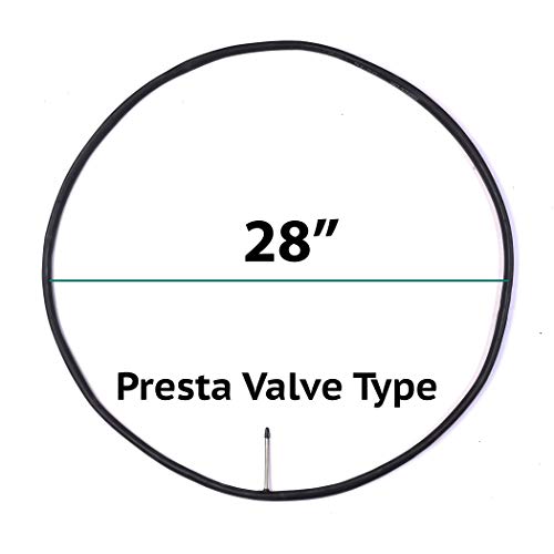 AR-PRO 28 700x32-47 Road Bike Replacement Inner Tubes Presta Valve 42mm for Road Bikes with Tire Size of 700c x 32 to 47 (6 Inner Tubes with 2 Tire Levers)