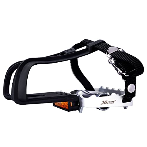 Alloy Pedals with Toe Clips and Straps