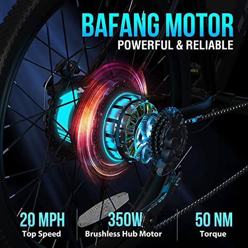 MICLON 26'' Electric Mountain Bike 350W BAFANG Motor