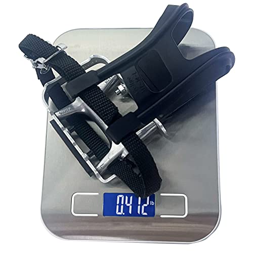 Alloy Pedals with Toe Clips and Straps