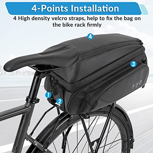 Double Deck Waterproof Bike Rear Rack Bag