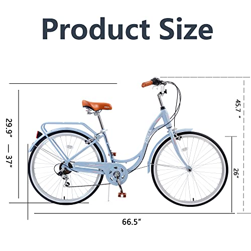 Hybrid City Bike with 7 Speeds for All