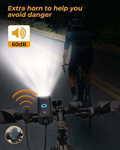 Ultra Bright LED Bike Light with Horn Reminder