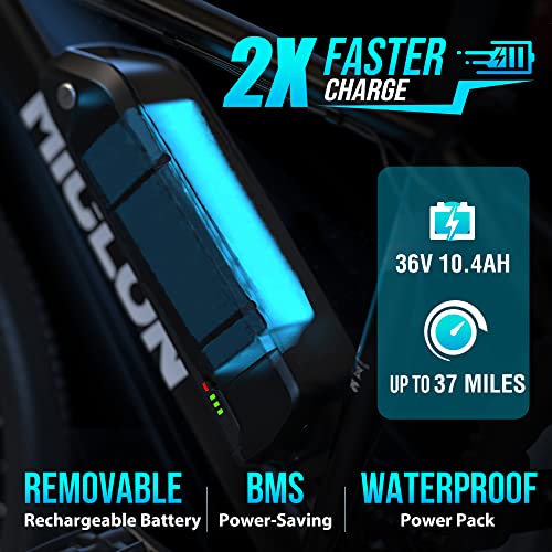 MICLON 26'' Electric Mountain Bike 350W BAFANG Motor