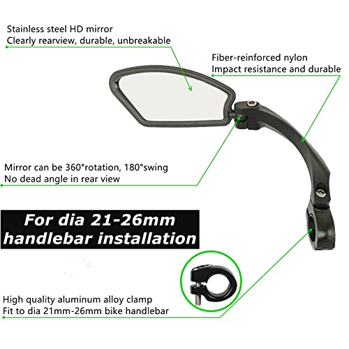 Adjustable Stainless Steel Bike Rear View Mirror