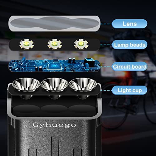 Bike Light Set USB Rechargeable, 4000 Lumen