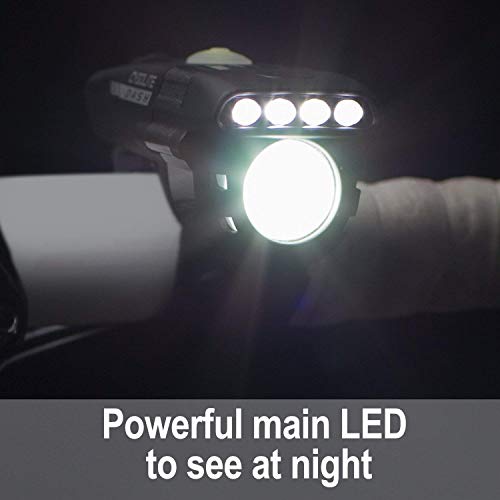 600-Lumen Bike Headlight & 50-Lumen Tail Light Set