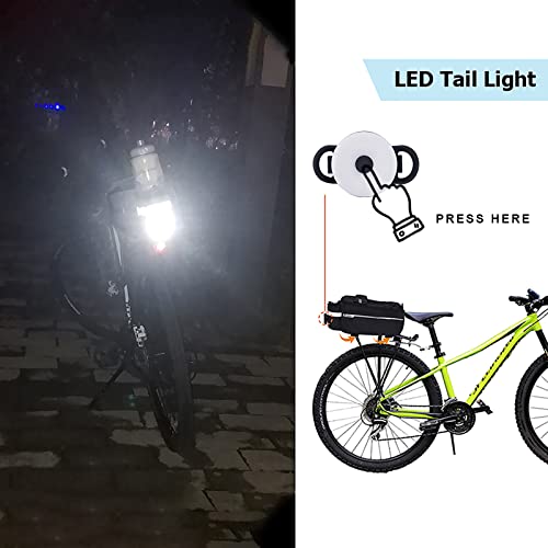 Bike Rear Rack Bag with Cooler and Light