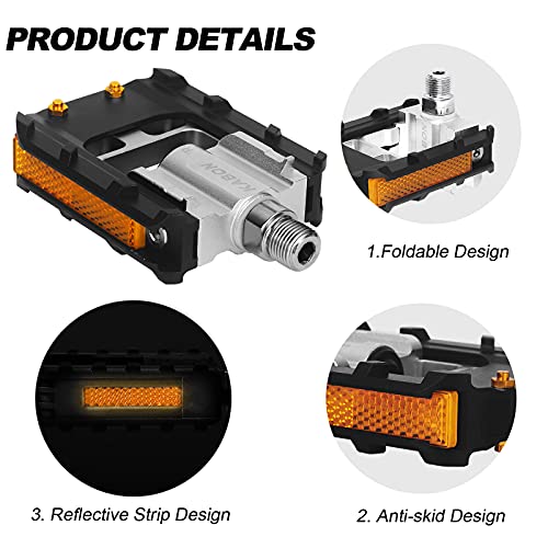 Foldable Non-Slip Bike Pedals - Universal Fit
