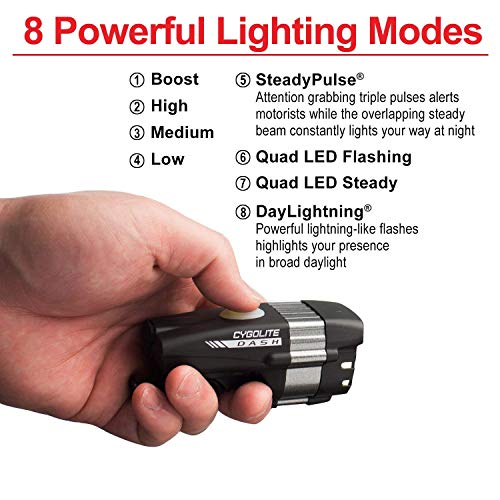 600-Lumen Bike Headlight & 50-Lumen Tail Light Set