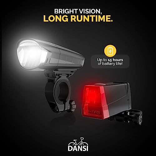 Bright Bike Lights with Rear Flashing Light