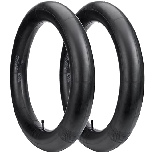 YunSCM 20 x 3.5/4.0" Fat Bike Tubes Compatible with 20 x 3.5-4.0 Ebike Electric Bicycle Tire Tubes， Schrader Valve (2-Pack)