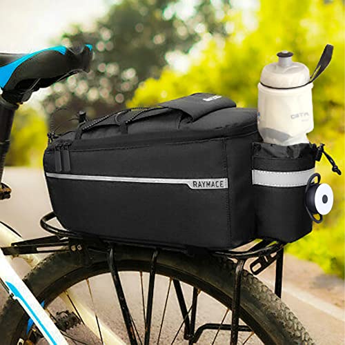 Bike Rear Rack Bag with Cooler and Light