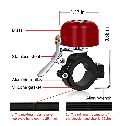 Loud Brass Bike Bell for Road & Mountain Bikes