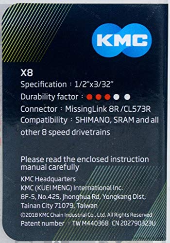 KMC X8-Silver/Grey 8SP Chain