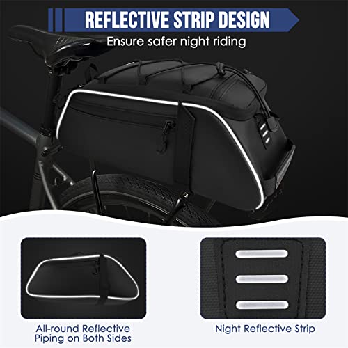 Waterproof Bike Trunk Bag - 9.5L Capacity