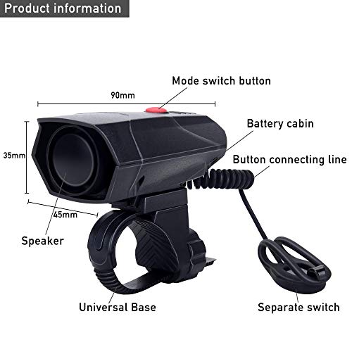 DAWAY Electric Bike Horn with 5 Modes - 110 DB