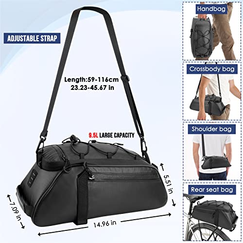 Waterproof Bike Trunk Bag - 9.5L Capacity