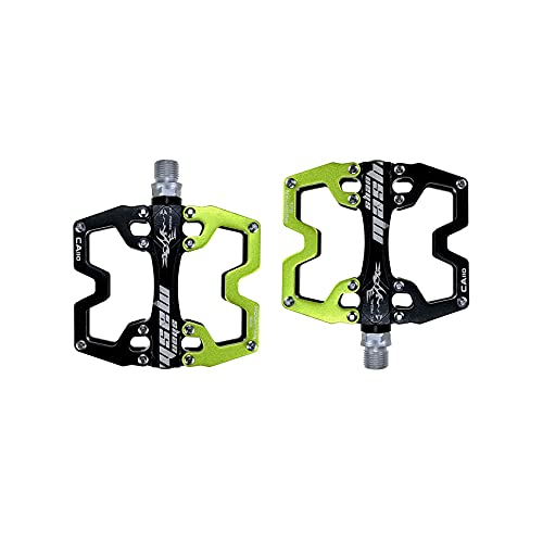 Ultra-Light MTB Bike Pedals - Black/Green