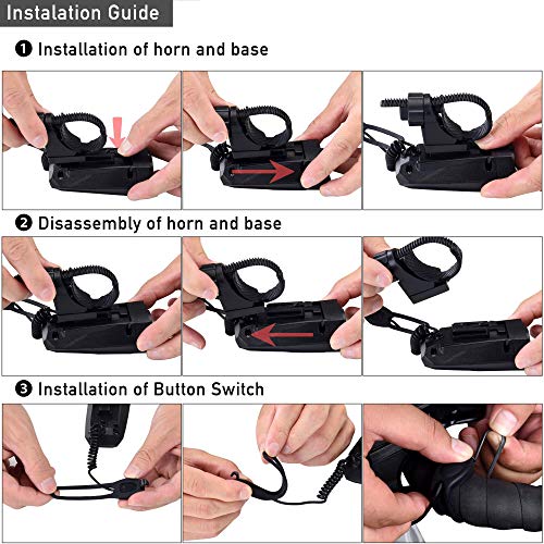 DAWAY Electric Bike Horn with 5 Modes - 110 DB