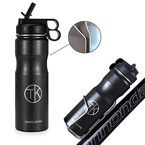Kuppe Vacuum Insulated Cycling Water Bottle - Straw/Sip Lid