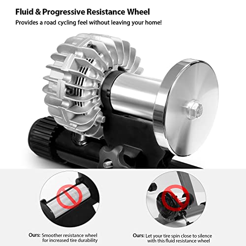 Fluid Indoor Bike Trainer - Noise Reduction Wheel