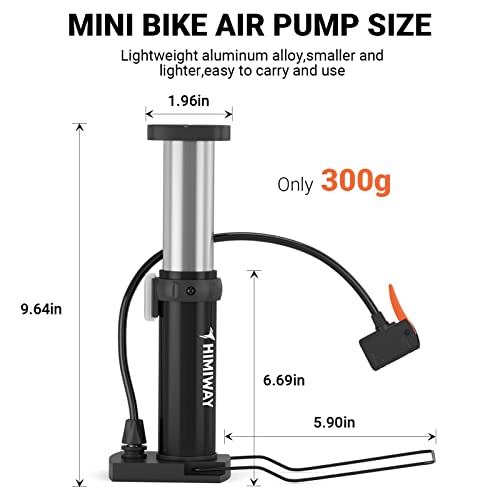 Himiway Mini Bike Floor Pump with High Pressure