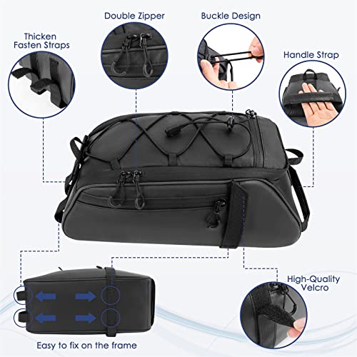 Waterproof Bike Trunk Bag - 9.5L Capacity