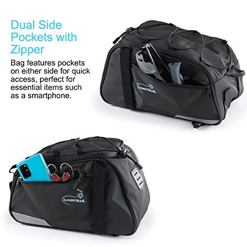 8L Durable Bike Trunk Bag with Secure Attachments